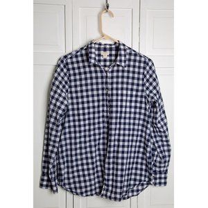 J. Crew Classic button-down in navy gigham